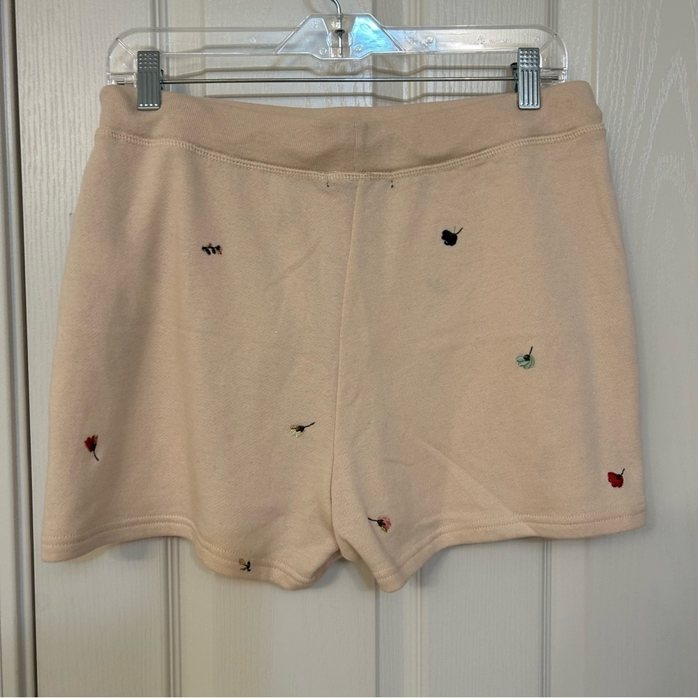 Black Tape Women's Embroidered Drawstring Shorts in Light Floral Pink Size M - Picture 5 of 8